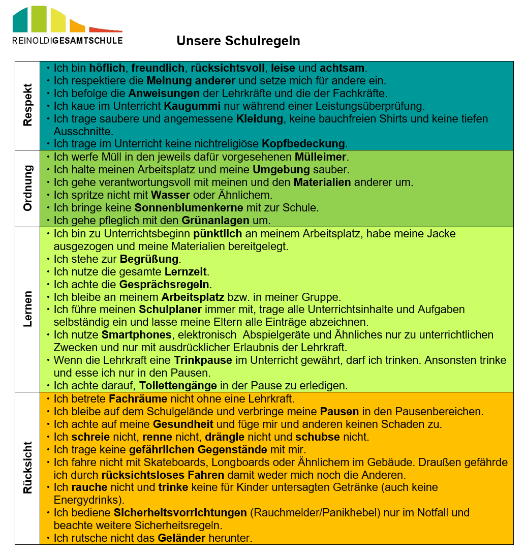 Schulregeln